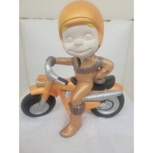 Vintage 1978 Atlantic Mold Ceramic Boy on Motorcycle